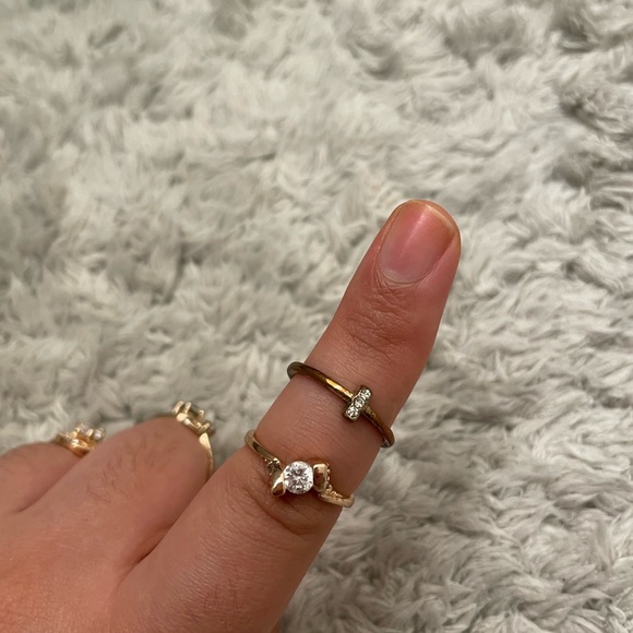 Rhinestone ring set 6 piece ring jewelry - Picture 10 of 14